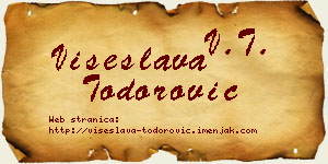 Višeslava Todorović vizit kartica